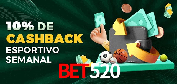 10% de bônus de cashback na Bet520
