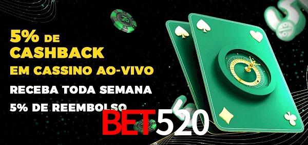 Promoções do cassino ao Vivo Bet520